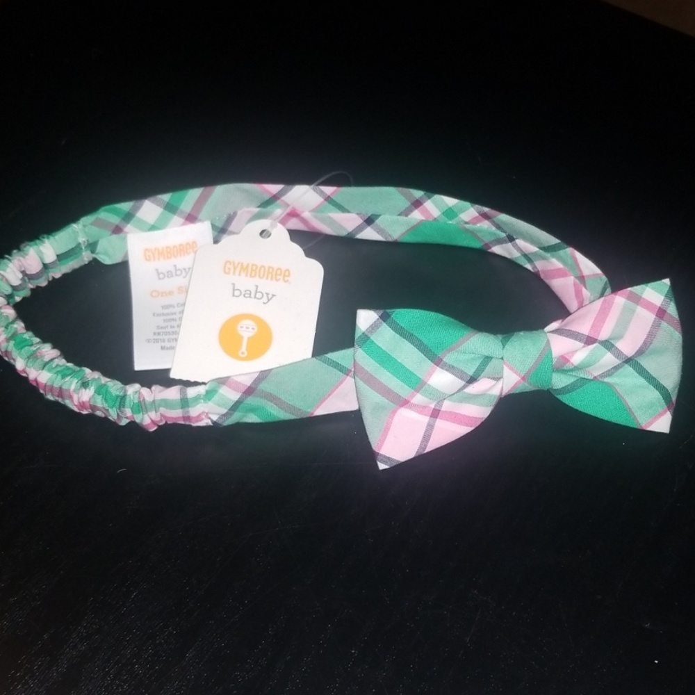 Gymboree Cotton Plaid Bow Baby Headband